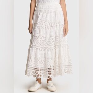 Ralph Lauren Battenburg Lace Midi Skirt